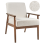 Beliani Armchair ESRUM Boucle Dark Brown/ White 1