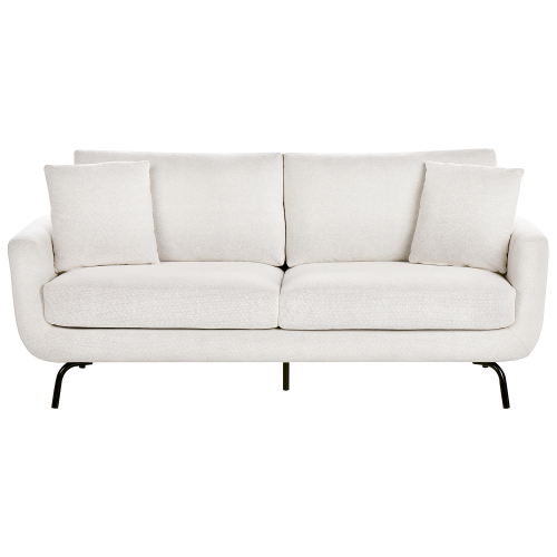 Beliani Sofa 3 Seater VESALA Fabric Off-White