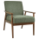 Beliani Armchair ESRUM Fabric Dark Brown/ Green 1