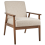 Beliani Armchair ESRUM Fabric Dark Brown/ Beige 1