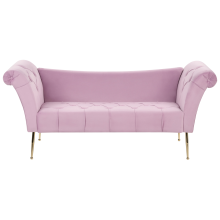 Chaise Longue NANTILLY Velvet Light Violet