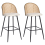 Beliani Set of 2 Bar Chairs CORNELL Metal Black 1