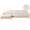Beliani Corner Sofa 4 Seater SIGGARD Boucle White Right Hand 1