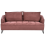 Beliani Sofa 3 Seater HOBRO Fabric Burgundy 1