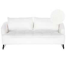 Sofa 3 Seater HOBRO Boucle White