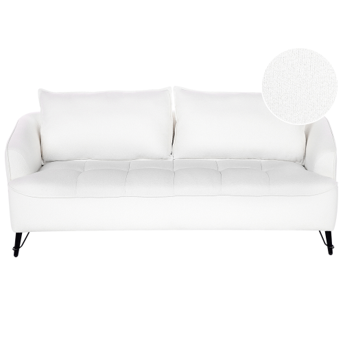 Beliani Sofa 3 Seater HOBRO Boucle White