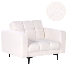 Armchair ALNES Boucle White