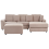 Beliani Corner Sofa KOHLO with Ottoman Fabric Taupe Left Hand 1