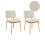 Beliani Set of 2 Dining Chairs BLANE Boucle Light Brown/ White 1