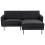 Beliani Corner Sofa 2 Seater BREDA Fabric Black Left Hand 1