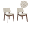 Beliani Set of 2 Dining Chairs BLANE Boucle Dark Brown/Beige 1