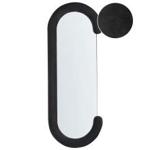Wall Mirror LOCHES 54 cm 158 cm Velvet Black