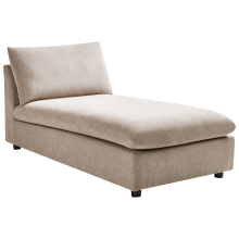 Chaise Longue VIZILLE Fabric Taupe