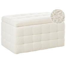 Storage Ottoman MICHIGAN Boucle White