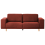 Beliani Sofa 3 Seater NIVALA Fabric Red 1