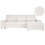 Beliani Corner Sofa Bed 3 Seater HRISEY with Storage Boucle White Left Hand 1