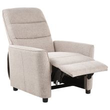 Recliner Chair SANDE with Footrest Fabric Beige