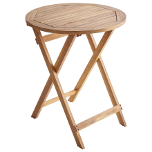 Bistro Table Folding PROSSEDI 60 cm 60 cm Acacia Wood Brown