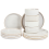 Beliani Set of 12 Dinnerware SPIKENARD Stoneware Off-White 1