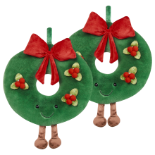 Set of 2 Decorative Cushions BONBON 45 x 45 cm Green