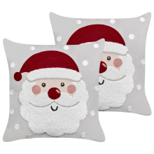 Set of 2 Decorative Cushions SWEETENER 45 x 45 cm Velvet Grey