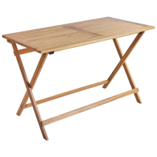Garden Dining Table Folding PROSSEDI 120 cm 60 cm Acacia Wood Brown