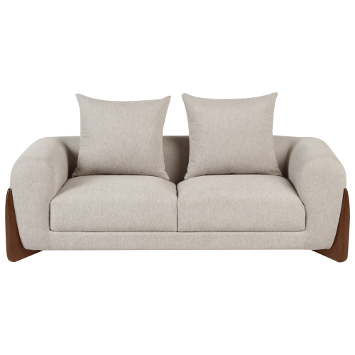 Beliani Sofa 2 Seater VINLIDEN Taupe