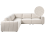 Beliani Modular Corner Sofa 5 Seater KIVVIK Boucle Off-White Right Hand 1