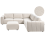 Beliani Modular Corner Sofa 5 Seater KIVVIK with Ottoman Boucle Off-White Left Hand 1