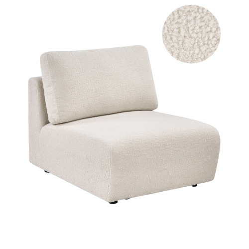 Beliani 1-Seat Section KIVVIK Boucle Off-White
