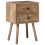 Beliani 2 Drawer Bedside Table RONGE Light Brown 1