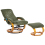 Beliani Massage Chair HERO with Footstool Fabric Green 1