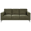 Beliani Sofa 3 Seater LOUSTO Fabric Green 1