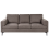 Beliani Sofa 3 Seater LOUSTO Fabric Brown 1