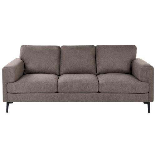 Beliani Sofa 3 Seater LOUSTO Fabric Brown