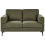 Beliani Sofa 2 Seater LOUSTO Fabric Green 1