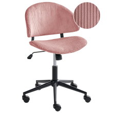 Office Chair KIANA Corduroy Pink