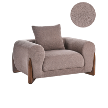 Armchair VINLIDEN Boucle Brown