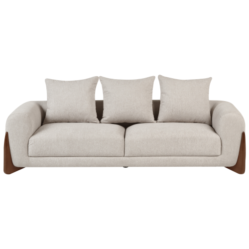 Beliani Sofa 3 Seater VINLIDEN Taupe