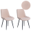 Beliani Set of 2 Dining Chairs AVILLA Boucle Beige 1