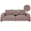 Beliani Sofa 3 Seater VINLIDEN Boucle Brown 1