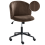Beliani Office Chair MILES Corduroy Dark Brown 1