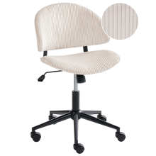 Office Chair KIANA Corduroy Off-White