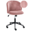 Beliani Office Chair MILES Corduroy Pink 1