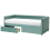 Beliani Daybed with Storage MARRAY Velvet Mint Green 90 x 200 cm (EU Single) 1