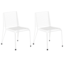 Set of 2 Garden Chairs CHIEVE Metal White