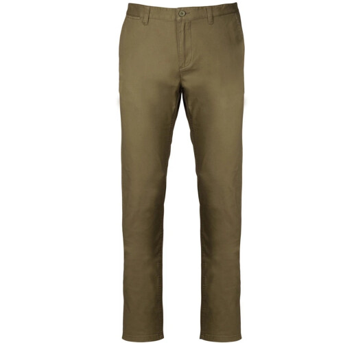 (M, Light Khaki) Kariban Mens Chino Trousers