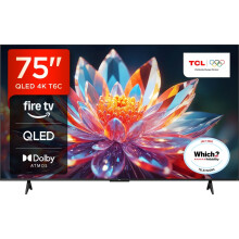 TCL 75T6C-UK 75 Inch QLED 4K Ultra HD Smart TV Bluetooth WiFi