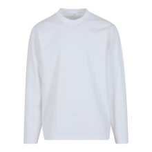 (3XL, White) Build Your Brand Mens Sorona Loose Long-Sleeved T-Shirt