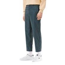 (38R, Navy Blue/Red) Lacoste Mens All-Over Print Trousers